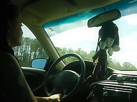 I LEARNED TO DRIVE STICK! PUBLIC ULTIMATE PERFECT HIGHWAY SEX