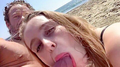 I Met This Hot Blonde At The Beach And She Sucked The Cum Out Of My Cock