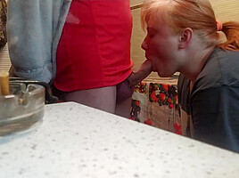 I Wanted To Suck A Cigarette And Sucked A Dick In The Kitchen