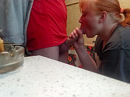 I Wanted To Suck A Cigarette And Sucked A Dick In The Kitchen