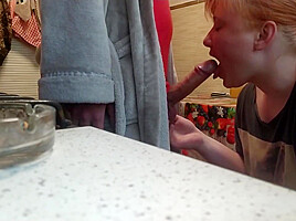 I Wanted To Suck A Cigarette And Sucked A Dick In The Kitchen