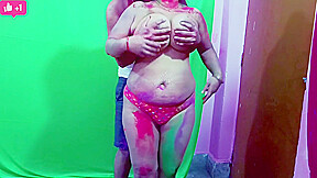 In Holi Festival Big Ass Indian Bhabhi Cheating With Husband & Rough Hardcore Use Female Condom