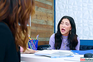 Intern Is Fucked By Big Tit Shemale Boss