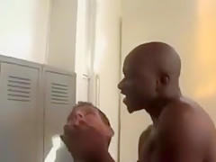 Interracial locker room humiliation