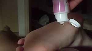 Japanese GF Footjob Cumshot