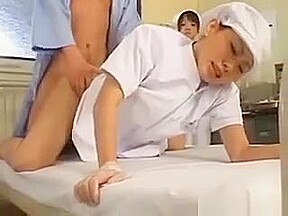 Japanese Nurse Gets Doggie Fucked