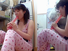 Japanese skank toys pussy