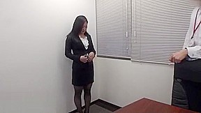 Japanese tiny office girl gets fucked