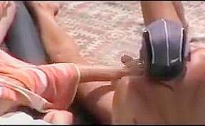 Jerks off guy dick beach