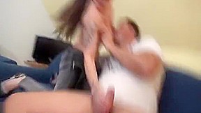 Juicy experienced lady is giving a blowjob