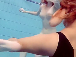 Katrin and Lucy big tits underwater