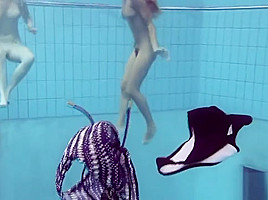 Katrin and Lucy big tits underwater