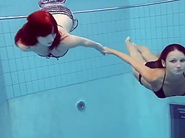 Katrin and Lucy big tits underwater