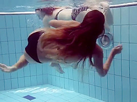 Katrin and Lucy big tits underwater