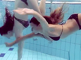 Katrin and Lucy big tits underwater