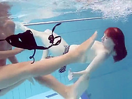 Katrin and Lucy big tits underwater