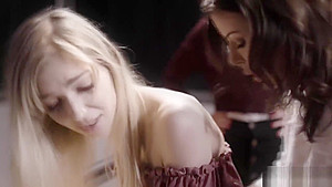 Kendra James lusting for a hot student 18+ and demands sex from her