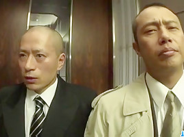Kimono girl, Rinka Kanzaki, deals two massive cocks