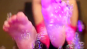 LUDELLA HAHN in FOOT FUN With The Bubble Gun!