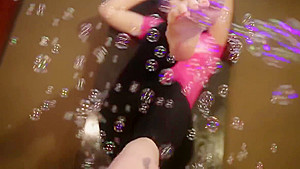 LUDELLA HAHN in FOOT FUN With The Bubble Gun!