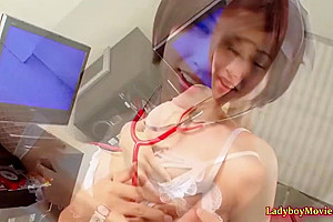 Ladyboy Nurse Shuy Strips Out From Her Uniform
