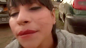 Latina fools around outside - Latin-Hot