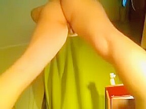 Lauren riding dildo on home webcam