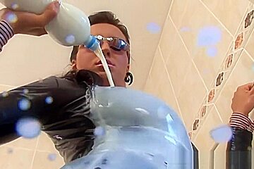 Leather clad ho milks rod