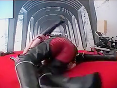 Leather guy barebacks rubber boii
