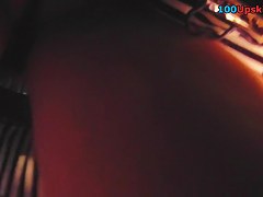 Leggy beauty is a star of sexy upskirt clip
