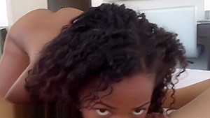 Lesbian licks black pussy