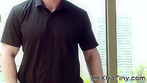 Little blonde teenager 18+ rides cock