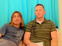 Long haired gay jock loves hard dick up in his butt hole