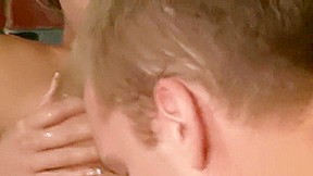 Lusty blonde moans with ecstasy while getting fucked