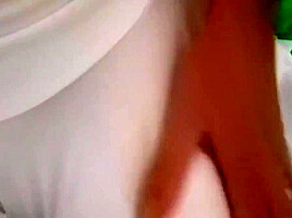 Lusty teen 18+ Masturbates In The Car And