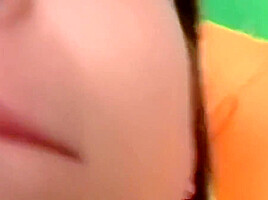 Lusty teen 18+ Masturbates In The Car And