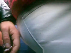 Man touches milf’s big ass