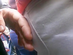 Man touches milf’s big ass