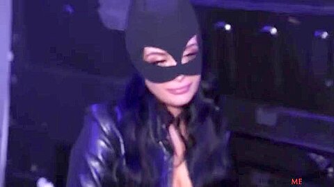 Maria Wars Railed In Catwoman Mask In A Van