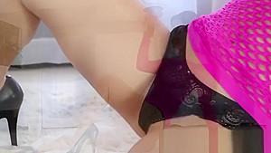 Massage hottie tugs cock