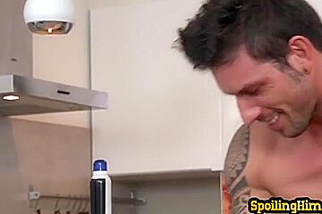 Massaging Stud Enjoys Fucking Bff Gay After Oiled Rubbing