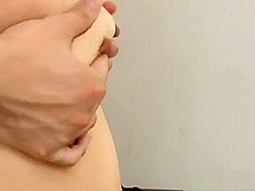Mature Sweetheart Jerks Off A Hard Dick On Her Tits