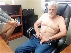 Mature guy tries to fuck his secretary