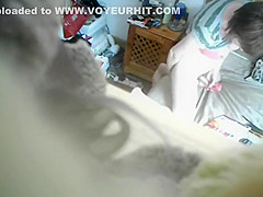Mature lady caught using two dildos