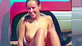 Mendi & Katia Topless on Beach
