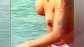Mendi & Katia Topless on Beach