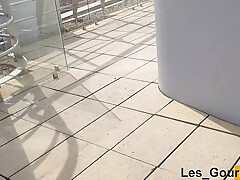 Milf Jerks Off Her Husband On Her Beautiful Lingerie On The Terrace Of A Luxury Hotel In Porto