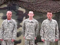 Military troops cumdropping group exxxercise