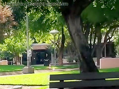 Mindy Flashing and Peeing in public park