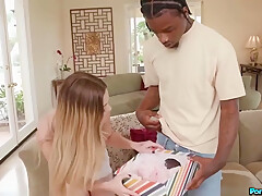 Molly Little - Petite Gets Some Of Her Step sisters Bf Damien Dayskis Big Black Cock